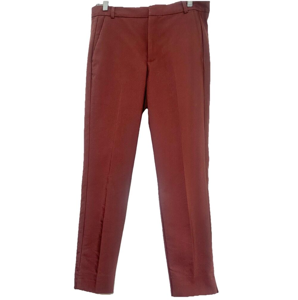 InWear Slye Zella Pants Womens 8 Brown Slim Straight Ankle Stretch Trousers